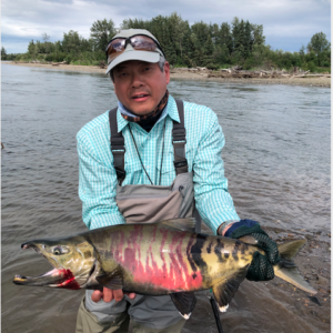 Global Angling Tours Guest at Anail River Adventures Camp